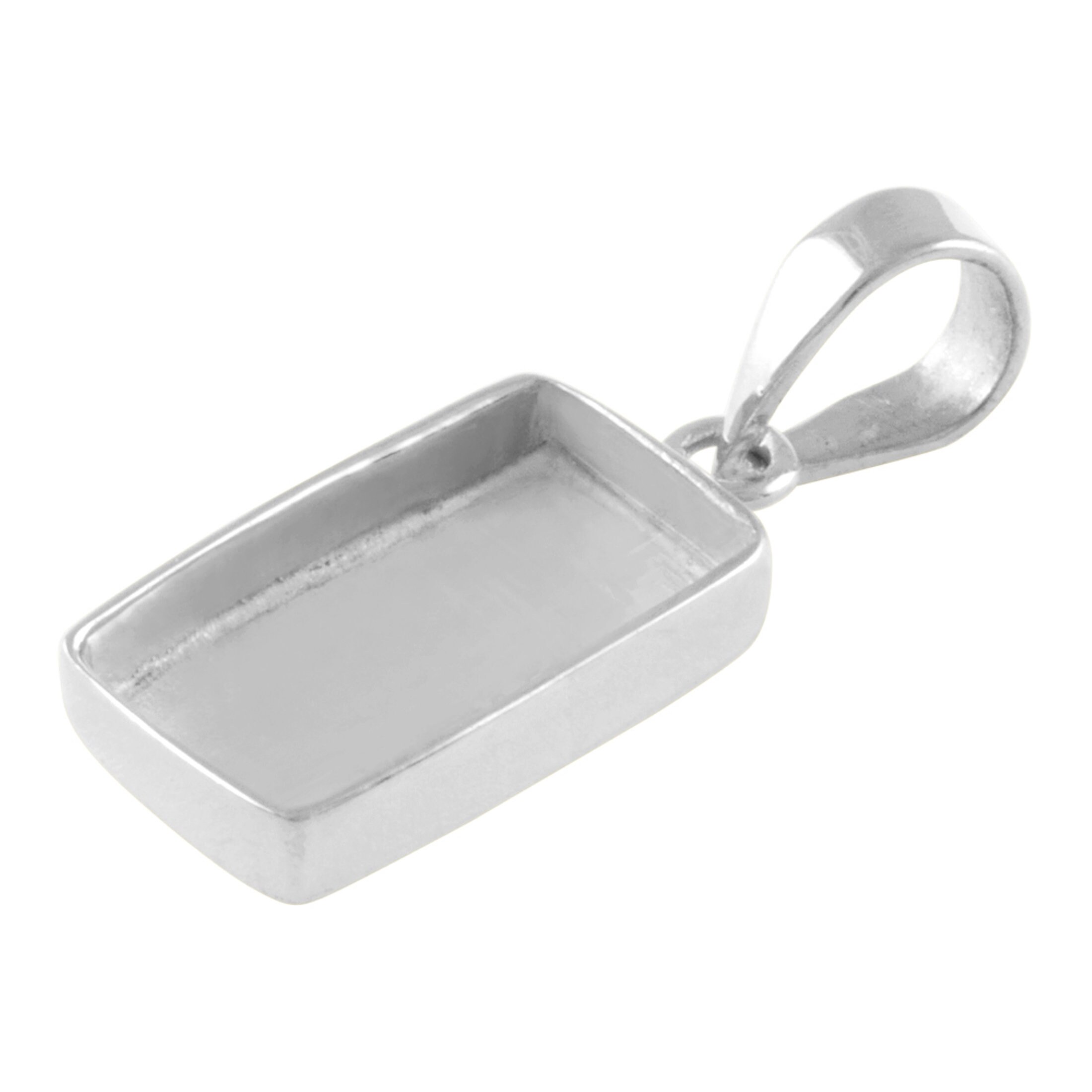 925 sterling silver Bezel Pendant6x4mm to 30x20mm rectangle Etsy