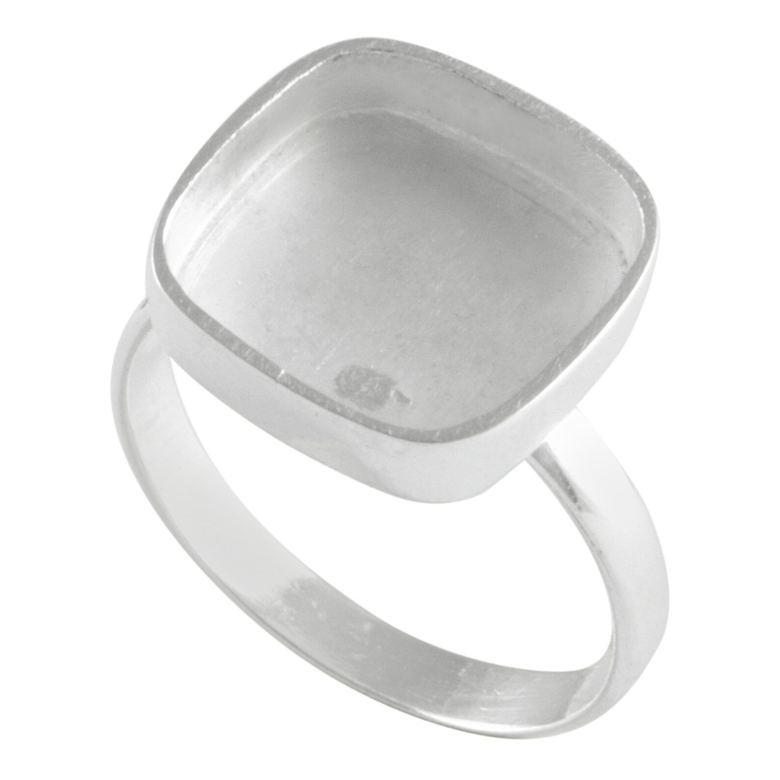 925 Sterling silver cushion stone setting bezel blank ring Cup Etsy