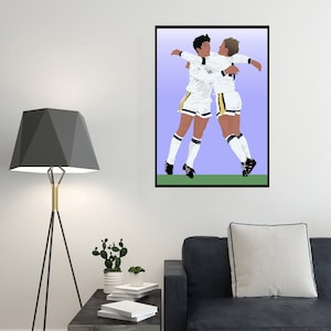 David Batty & Gary Speed Hand Drawn Digital Art Print - (en cartón Foamex o papel fotográfico)