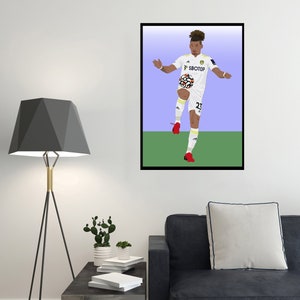 Kalvin Phillips Impresión de arte digital dibujada a mano - (en cartón Foamex o papel fotográfico)