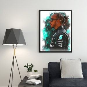 Lewis Hamilton Digital Art Print - (en cartón Foamex o papel fotográfico)