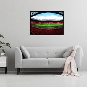 Old Trafford Digital Art Print - (en cartón Foamex o papel fotográfico)