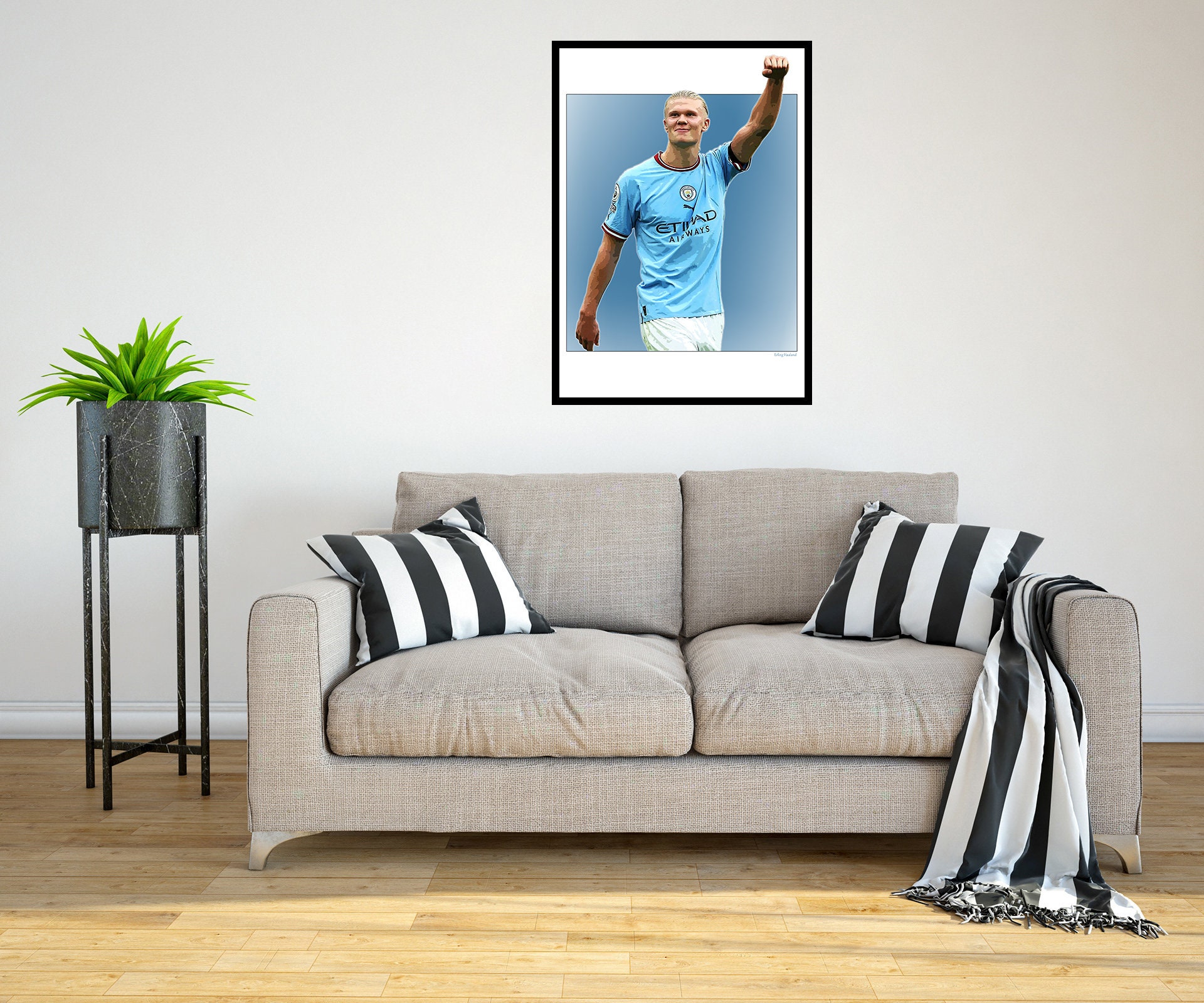 Erling Haaland 2022/23 Digital Art Print - (On Foamex Board or Photo Paper)