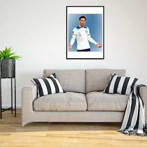 Jack Grealish England 2022/23 Digital Art Print - (en cartón Foamex o papel fotográfico)