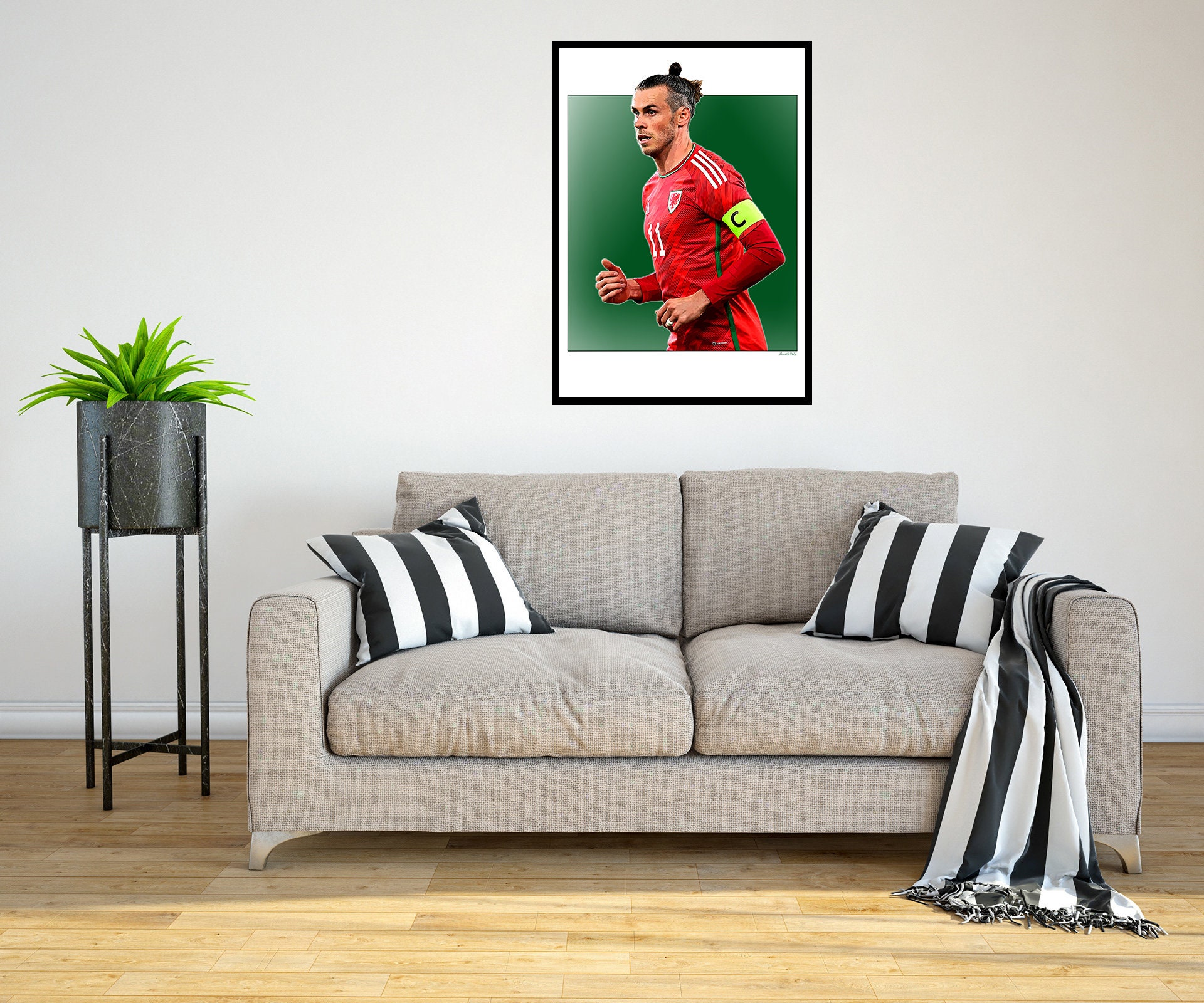 Gareth Bale Wales 2022/23 Digital Art Print - (On Foamex Board or Photo Paper)