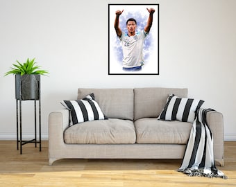 Jude Bellingham Engeland 2022/23 Digital Art Print - (Op Foamex Board of Fotopapier)