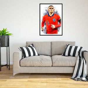 Phil Foden England 2022/23 Digital Art Print - (En cartón Foamex o papel fotográfico)