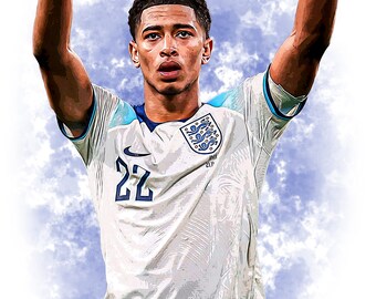 選手用 2022W杯 イングランド代表22番 ジュード・ベリンガム 2022W杯 イングランド代表 選手用22番 ジュード・ベリンガム