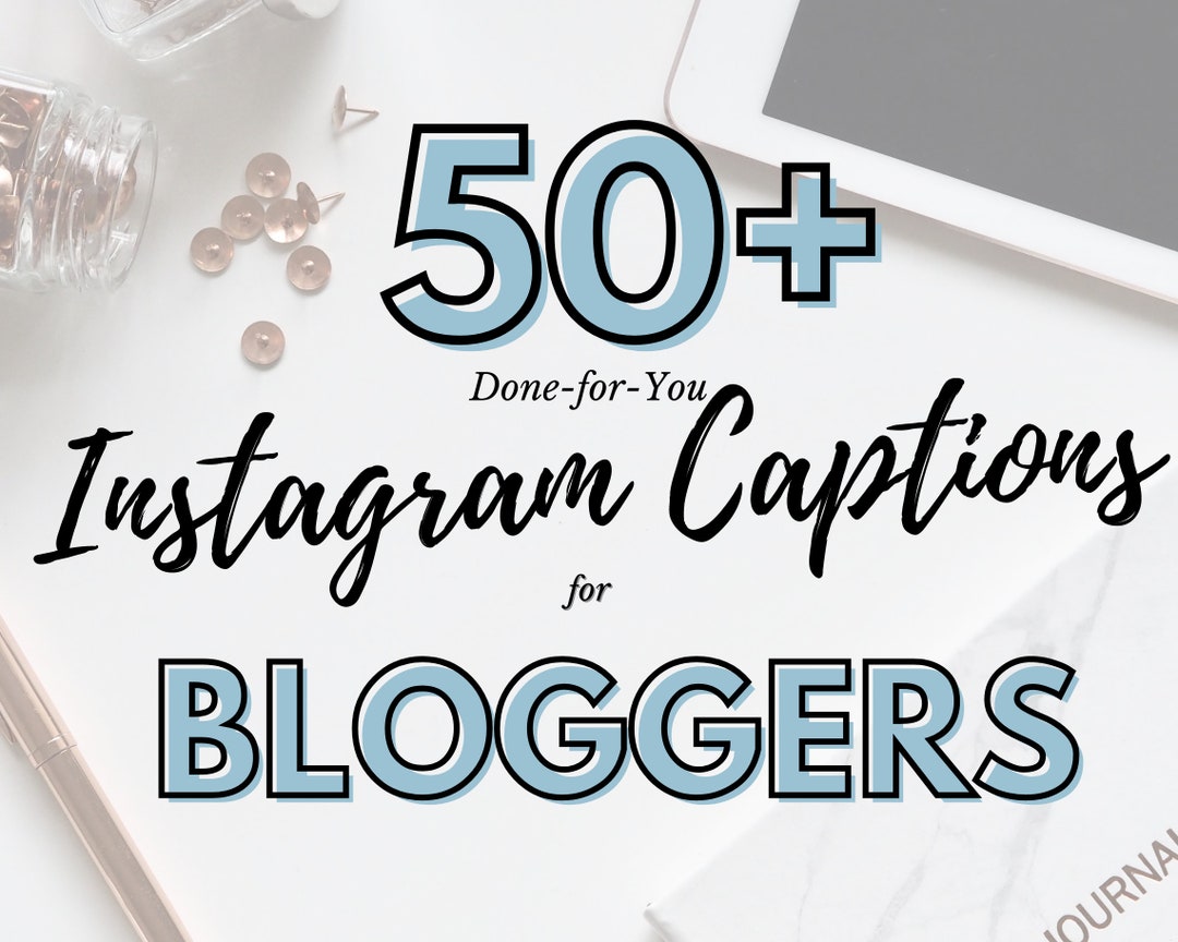 50 Instagram Caption Templates for Bloggers Caption Presets Social ...