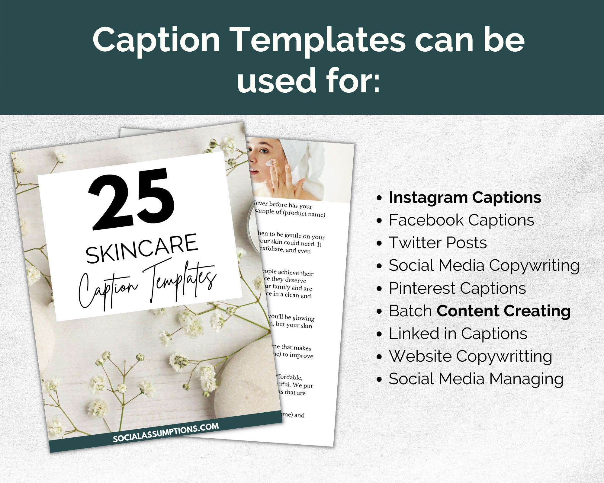 Skincare Business Instagram Captions Business Caption Etsy