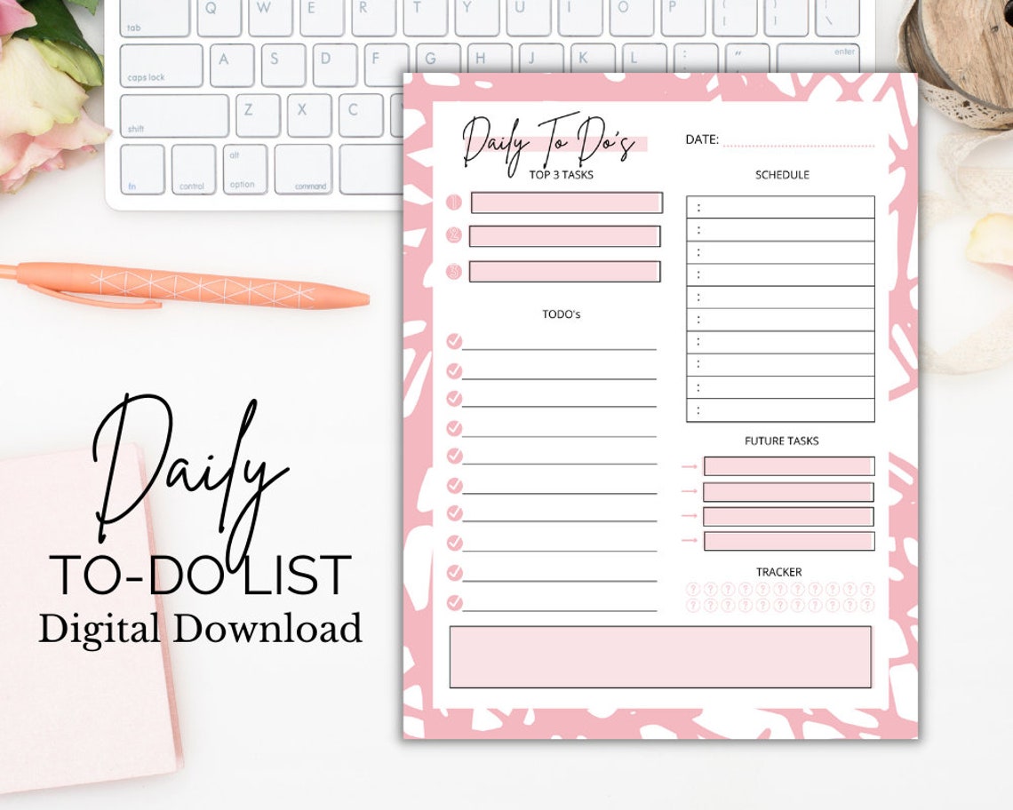 Daily Planner Printable Aesthetic Printable To Do List Cute Image | My ...