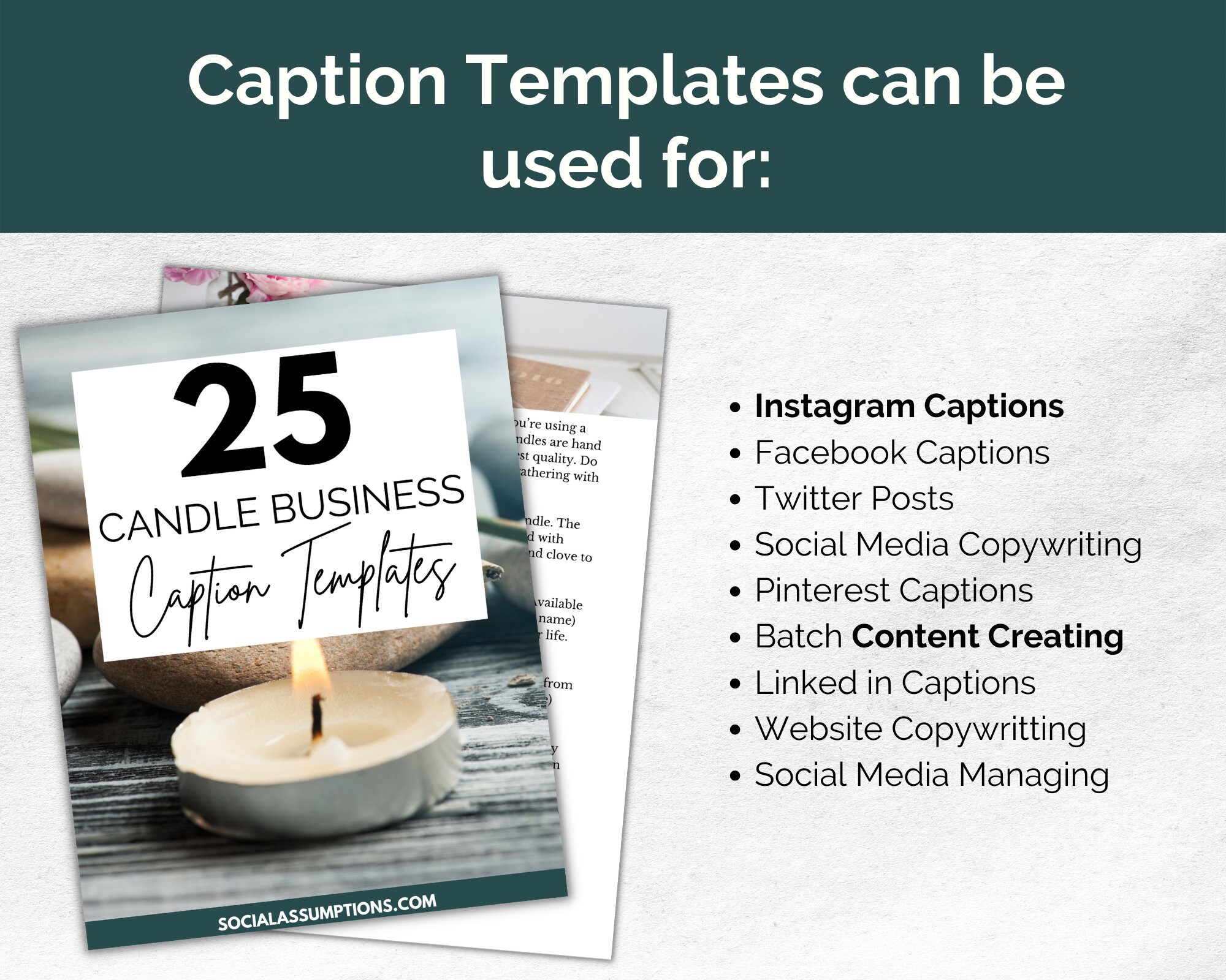 Candle Business Instagram Captions Product Business Caption Template