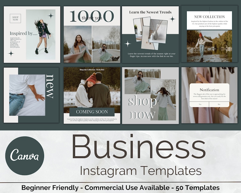 Instagram Template for Business Small Business Social Media Posts Canva ...