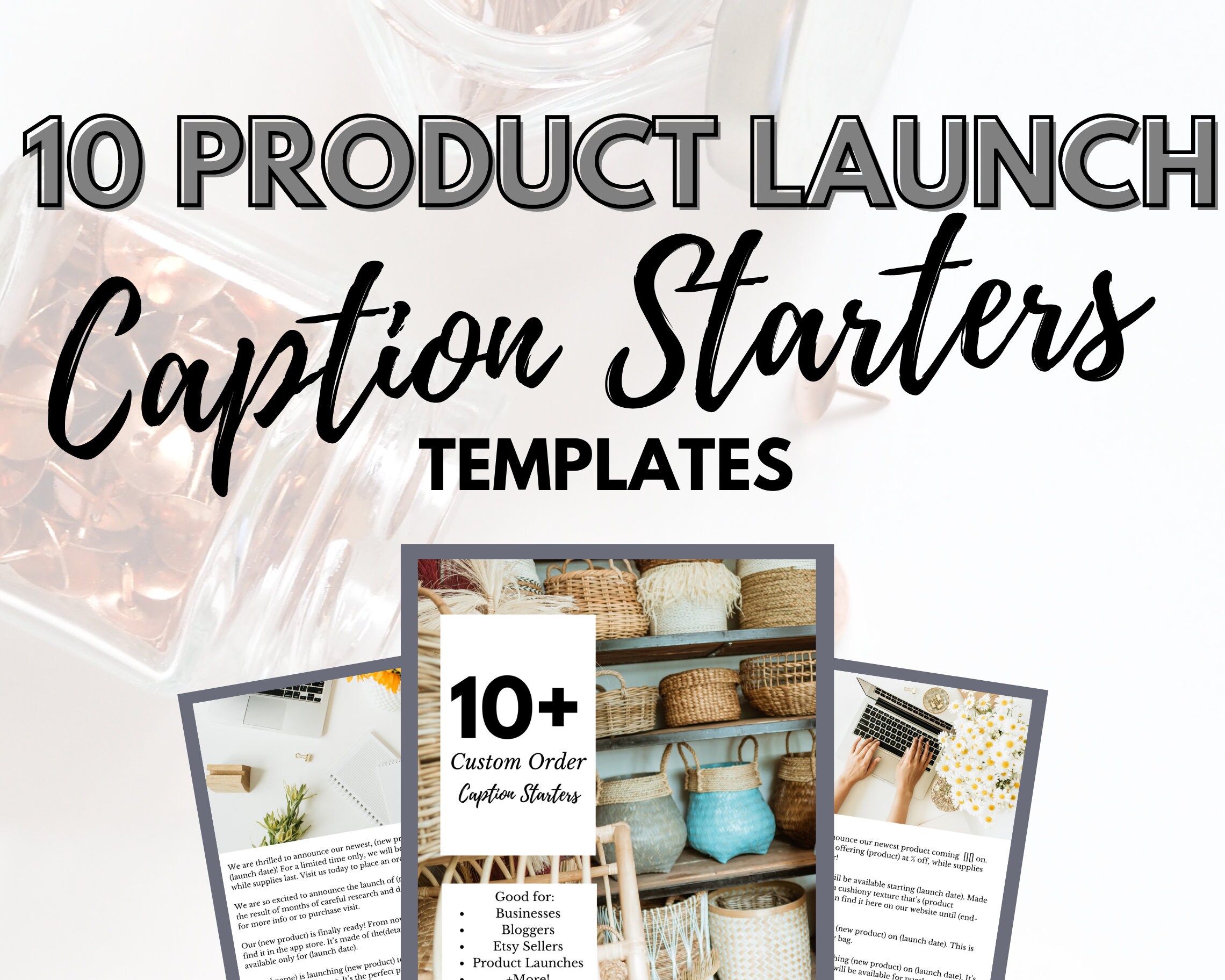 10 Product Launch Instagram Caption Starter Templates Small Etsy
