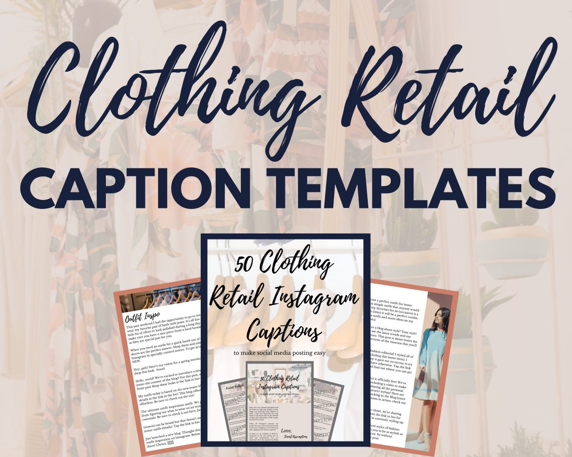 Instagram Captions Entrepreneurs 50 Clothing Retailer Retail Etsy