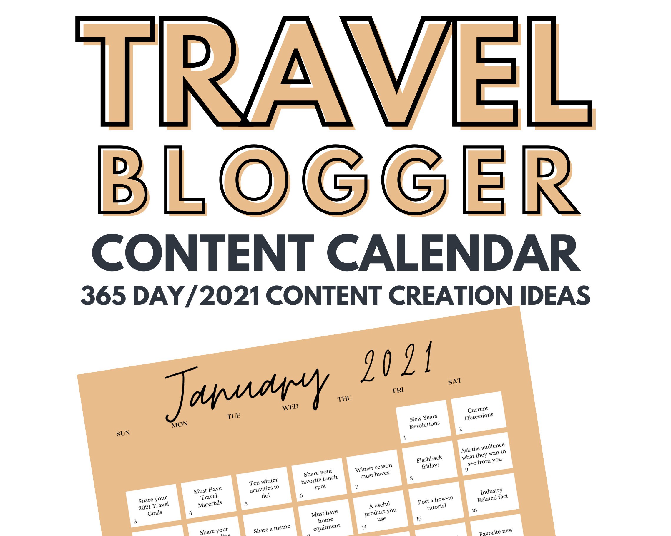 Blogger Content Calendar