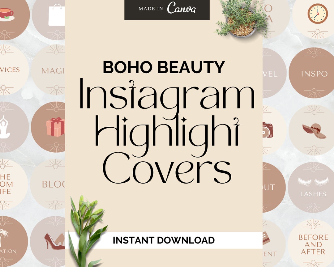 Boho Beauty Instagram Highlight Covers | Handcrafted Boho Beauty ...