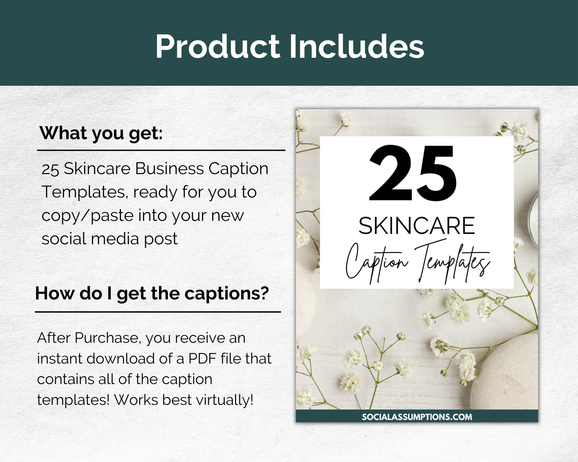 Skincare Business Instagram Captions Business Caption Etsy