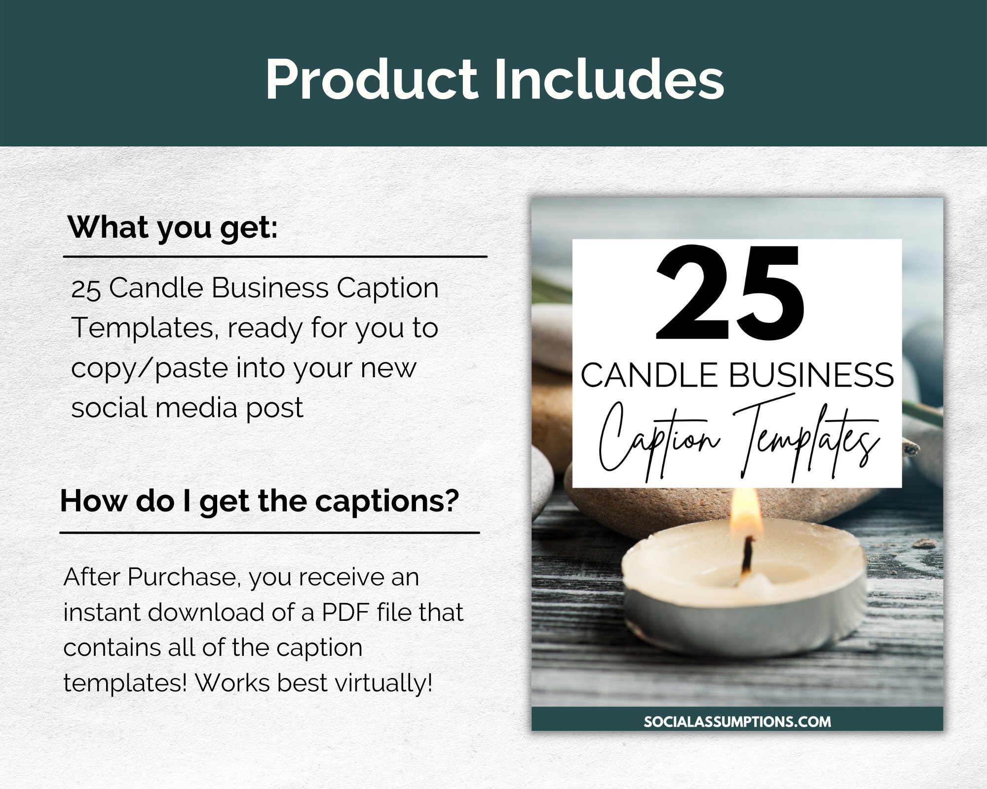 Candle Business Instagram Captions Product Business Caption Template