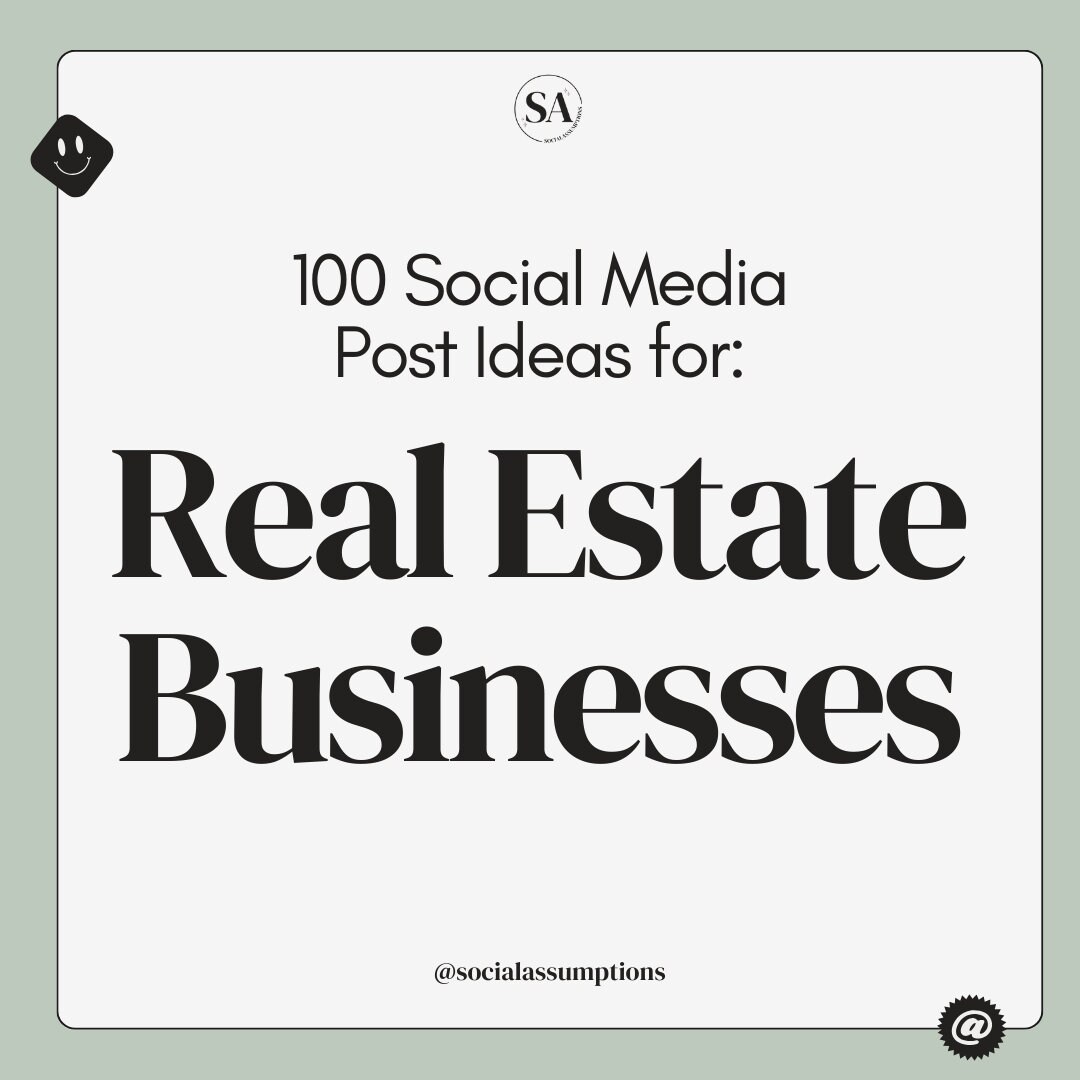 100 Real Estate Business Social Media Post Ideas, Social Media Content
