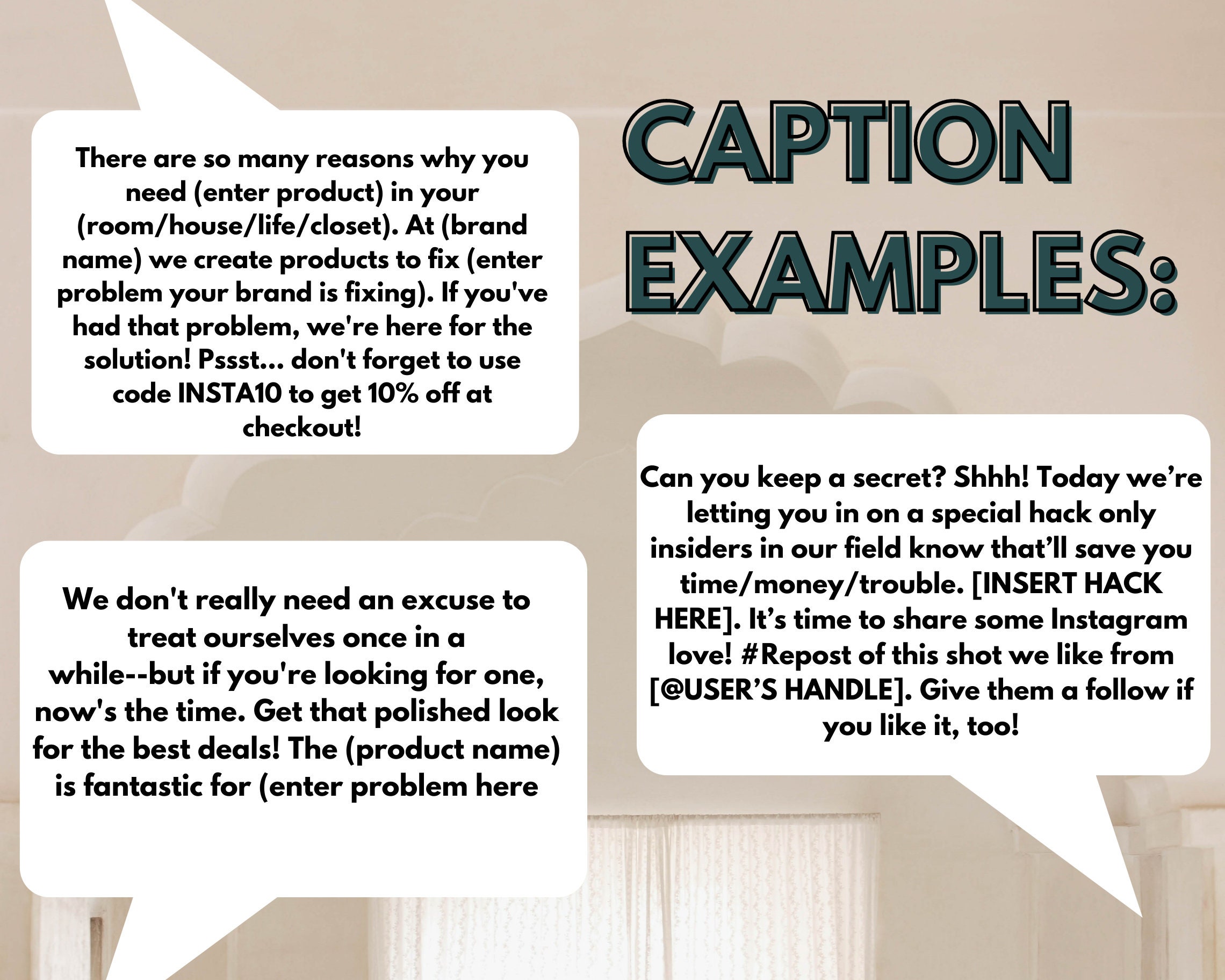 Instagram Caption Template Instagram Caption Template