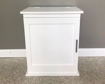 wooden dog food storage cabinet