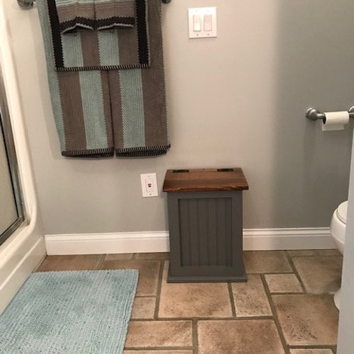 Farmhouse Bathroom Trash Can Office Bin Etsy