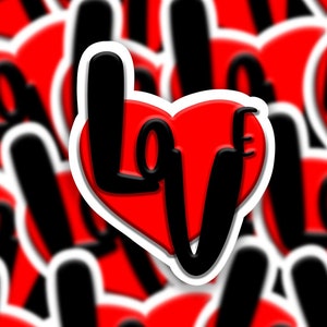 Adesivo Cuore d'Amore // Adesivo fatto a mano di qualità