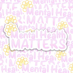 Sticker geestelijke gezondheid is belangrijk // Handgemaakte kwaliteitssticker