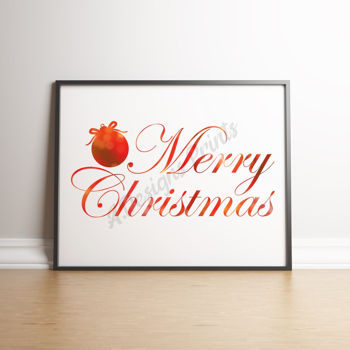 Merry Christmas Bauble Print // Christmas 2020 // Printable Home Decor ...