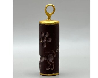 Beautiful rare near eastern animal intaglio cylinder seal pendant e