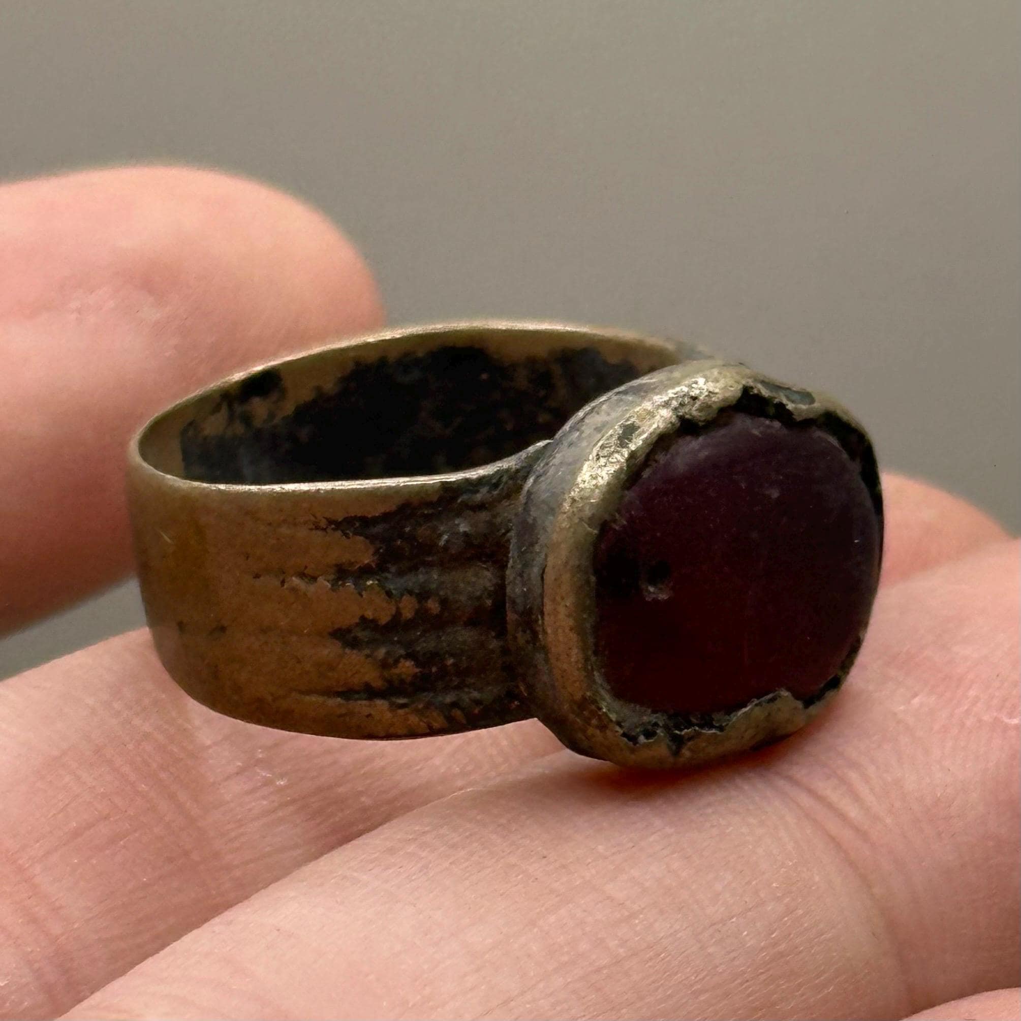 古代ローマのガラス青銅の指輪 - Etsy 日本
