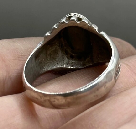 Very Rare Ancient Roman Solid Silver Ring With Un… - image 2