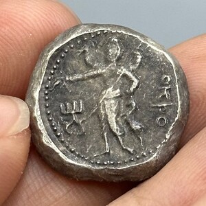 Ancient central Asian Kushan kanishka buddah silver coin