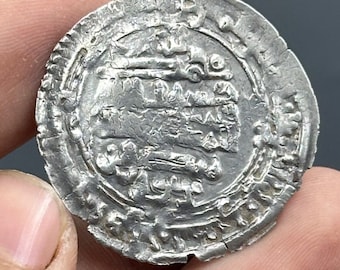 Rare Old Ancient Islamic Civilization Abbasid Caliphate Silver Genuine Coin