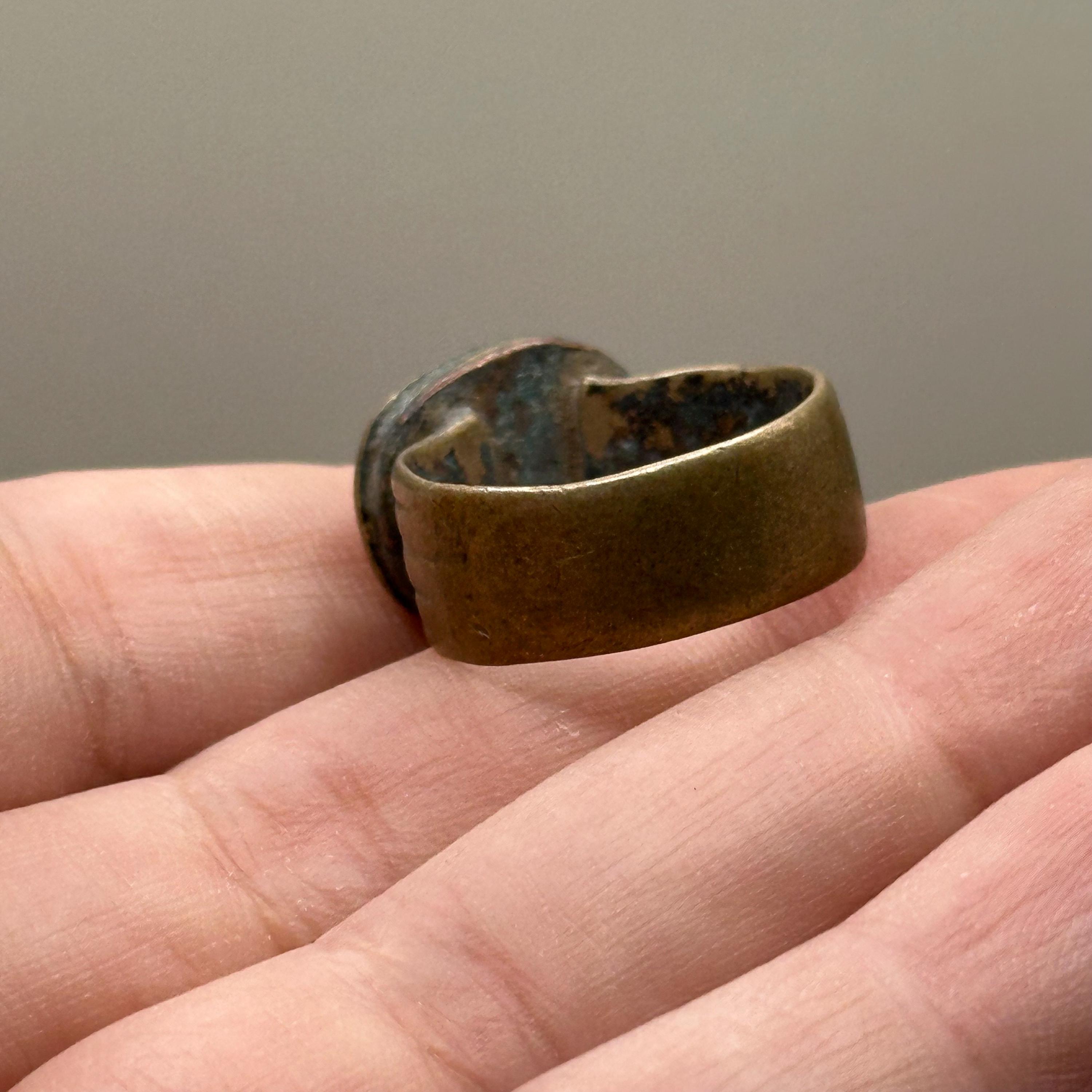 古代ローマのガラス青銅の指輪 - Etsy 日本