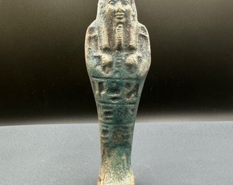 Museumsqualität Altägyptische Fayence Ushabi Shabti Statue - Ex UK Collection