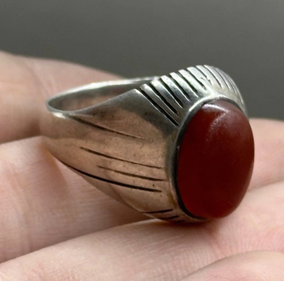 Lovely Solid Silver Ancient Roman Ring With A Nat… - image 1