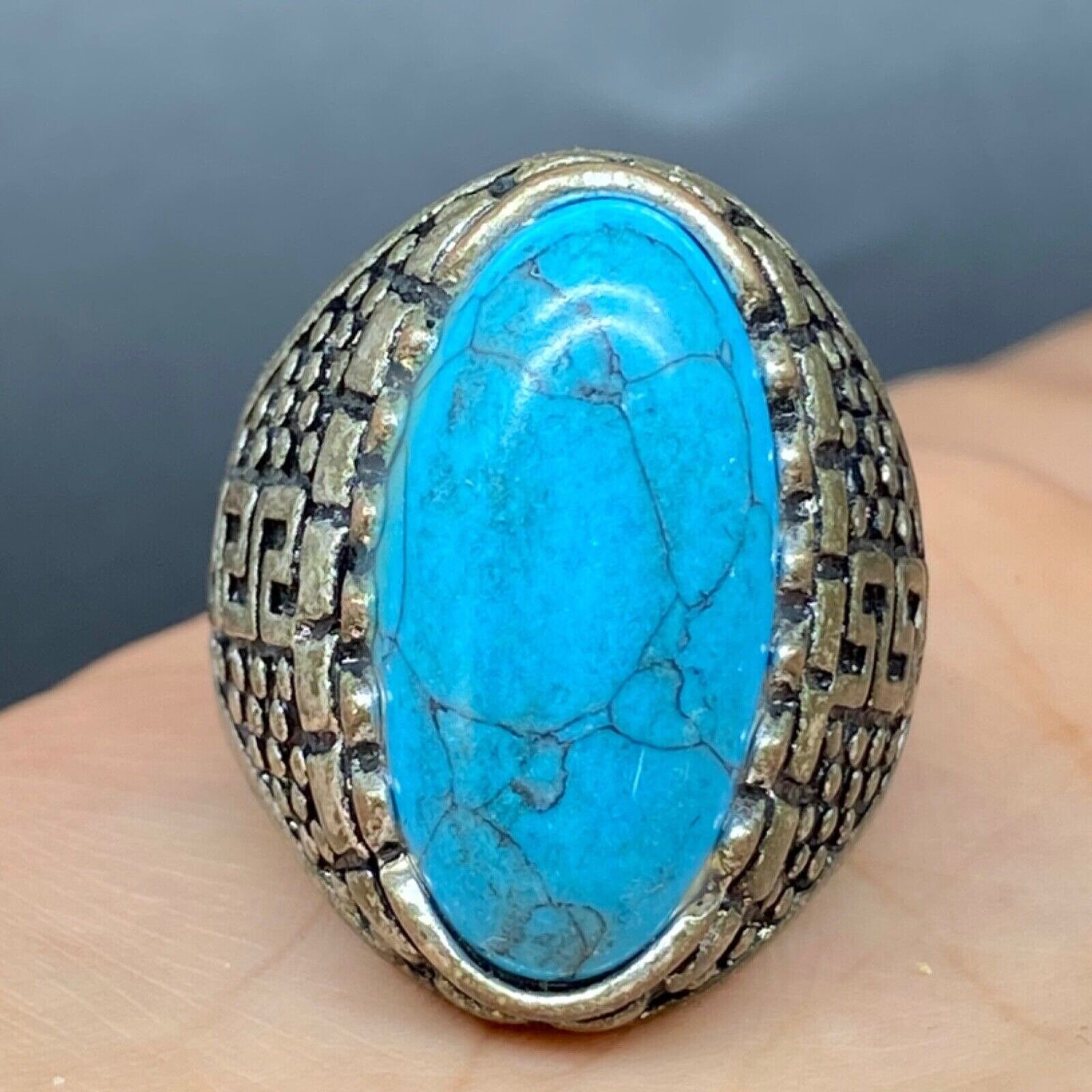 Restored Ancient Roman Genuine Ring With Natural Torquise Stone - Etsy