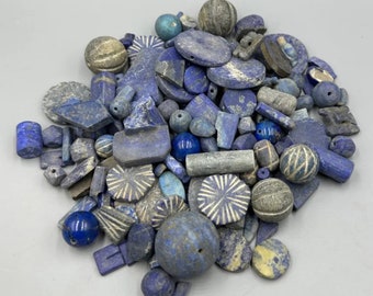Huge Lot Of Ancient Roman Lapis Lazuli Old Beads - 1st Century AD e