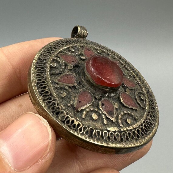 Wonderful Unique Afghan Tribal Brass Agate Stone … - image 2