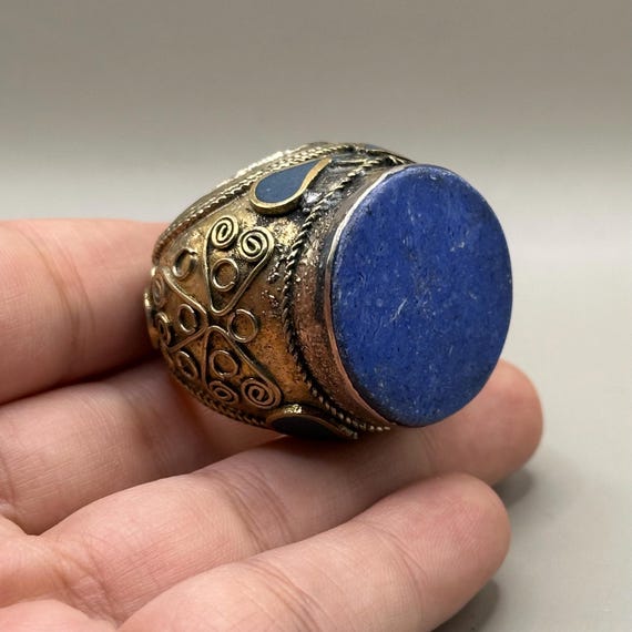 Ancient Medieval Style Handmade Vintage Ring - image 1