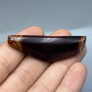 Very Old Central Asian Old Bactrain Agate Banded Bead