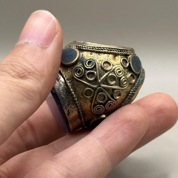 Ancient Medieval Style Handmade Vintage Ring - image 2