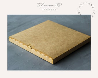 Plantilla de caja cuadrada: archivos SVG, EPS y PNG para corte láser (descarga digital)