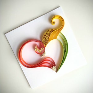 Il Piccolo Principe e la Volpe, Biglietto fatto a mano, Quilling di carta, Ricordo d'amore e amicizia, Oggetti da collezione, Decorazioni murali, Decorazioni per la casa