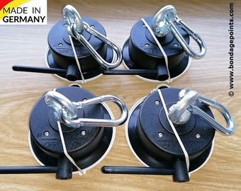 Bondage set, 4x strong points, new (mobile St. Andrew's cross, ankle cuffs/handcuffs, leg irons/handcuffs, door/wall/bed suction cups)