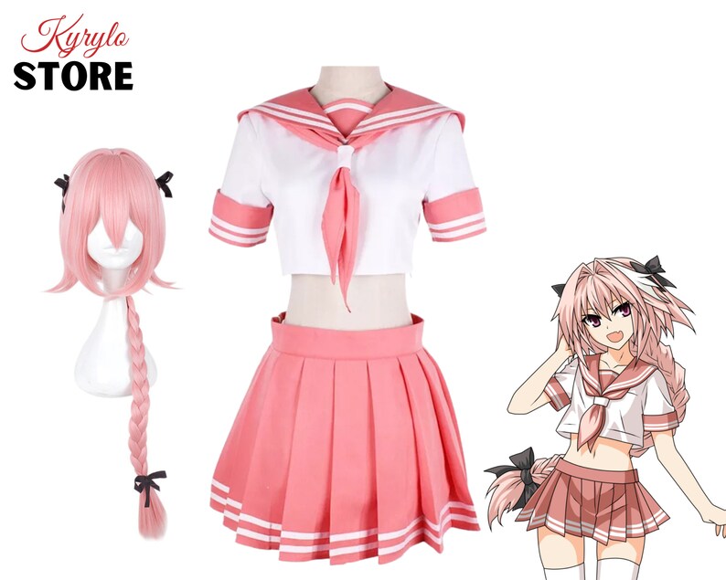 Fate Apocrypha, Fate Apocrypha Costume Cosplay, Astolfo Costume Cosplay, Astolfo Outfit, Astolfo Uniform Dress, Fate Costume Cosplay 