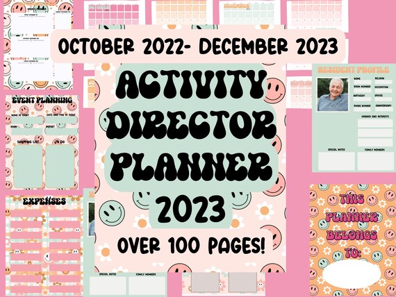 Activity Director Planner. Senior Living Printable Senior - Etsy