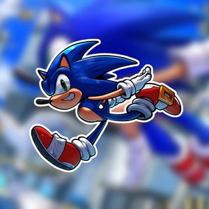 Sonic The Hedgehog waterdichte matte sticker